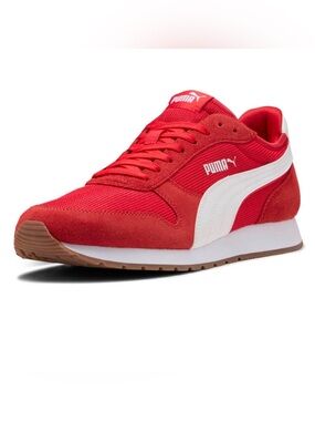Puma Men’s Red Suede ST Miler Lace Up Sneaker
